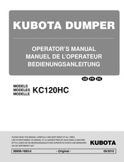 Kubota KC120HC Bedienungsanleitung