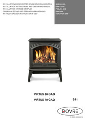 Dovre VIRTUS 70 GAO Einbauanleitung Und Gebrauchsanweisung