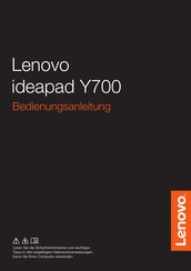 Lenovo ideapad Y700 Bedienungsanleitung