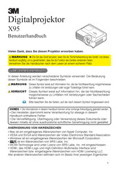 3M X95 Benutzerhandbuch