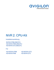 Avigilon NVR4X-PRM-2NDCPU Installationsanleitung