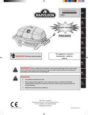 Napoleon PRO285E Handbuch