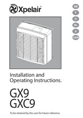 Xpelair GXC9 Installations- Und Bedienungsanleitung