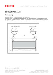 Isotra SCREEN ALFA-ZIP Anleitung Zur  Ausmessung Und Montage