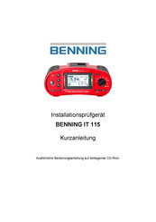 Benning IT 115 Kurzanleitung