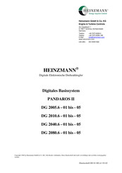 HEINZMANN PANDAROS II DG 2005.6-05 Handbuch