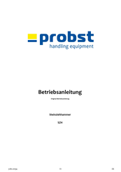 probst SZH Betriebsanleitung