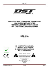 BST Pro UPP-650 Bedienungsanleitung