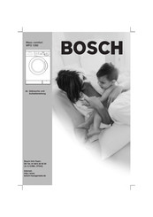Bosch Maxx comfort WFO 1260 Gebrauchs- Und Aufstellanleitung