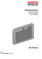Broetje-Automation BA Thermo Betriebsanleitung