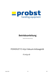 probst POWERJET PJ-1650 Serie Betriebsanleitung