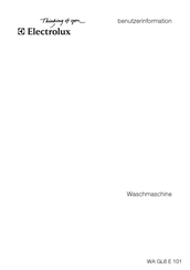 Electrolux WA GL6 E 101 Benutzerinformation