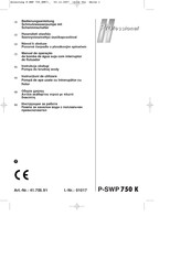 Professional P-SWP 750 K Bedienungsanleitung