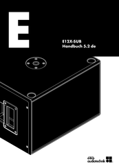 d&b audiotechnik E12X-SUB Handbuch