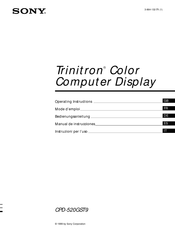 Sony Trinitron CPD-520GST9 Bedienungsanleitung