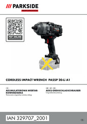 Parkside Performance PASSP 20-Li A1 Originalbetriebsanleitung