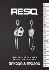 Cresto RESQ RPX200 Gebrauchsanweisung & Inspektionskarte