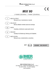 IMER MIX 80 Handbuch Für Bedienung, Wartung Und Ersatzteile
