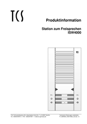 TCS ISW4000 Produktinformation
