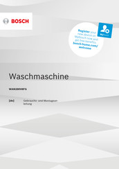 Bosch WAN280V8FG Gebrauchs- Und Montageanleitung