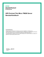 HP HPE ProLiant Thin Micro TM200 Benutzerhandbuch