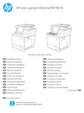 HP Color LaserJet Enterprise M578f Installationshandbuch