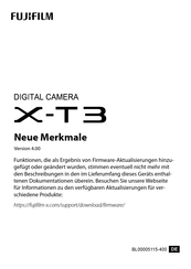 FujiFilm X-T3 Bedienungsanleitung