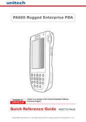 Unitech PA600 Schnellreferenzanleitung