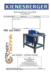 Kienesberger KBS 450 Bedienungsanleitung