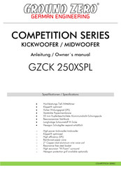 Ground Zero COMPETITION SERIE Anleitung