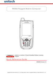 Unitech PA968 Schnellreferenzhandbuch