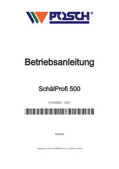 Posch SchälProfi 500 Betriebsanleitung