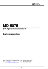 Sourcetronic MD-5075 Bedienungsanleitung