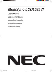 NEC MultiSync LCD1535VI Bedienerhandbuch