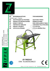Zipper ZI-TKS315 Betriebsanleitung