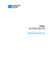Dürkopp Adler M-TYPE DELTA D669 Betriebsanleitung