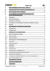 Powerplus POWX1702 Gebrauchsanweisung