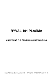 Alfain Ryval 101 PLASMA Anweisung Zur Bedienung Und Wartung