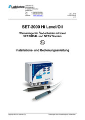 LABKOTEC SET-2000 Hi Level/Oil Installations- Und Bedienungsanleitung