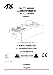 afx light FOG1500W-T Bedienungsanleitung