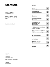 Siemens SINUMERIK ONE PLC Funktionshandbuch