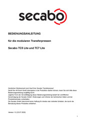 Secabo TC7 LITE Bedienungsanleitung