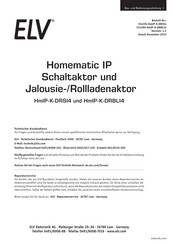 elv Homematic HmIP-K-DRSI4 Bau- Und Bedienungsanleitung