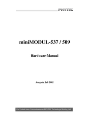 Phytec miniMODUL-537/509 Hardwarehandbuch