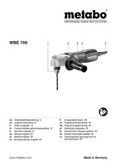 Metabo WBE 700 Originalbetriebsanleitung
