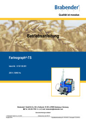 Brabender Farinograph-TS Betriebsanleitung