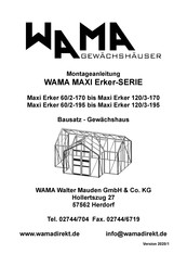 WAMA Maxi Erker 100/2 Montageanleitung