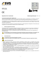 SVS SHR-12 SL Bedienungsanleitung