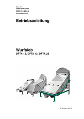 Buhler DFTA 23 Betriebsanleitung