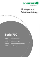 SCHAKO Schneider 700 Serie Montage- Und Betriebsanleitung